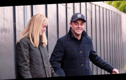 Ant McPartlin and Anne-Marie Corbett are all smiles as they’re seen for first time since getting engaged