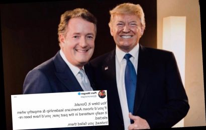Piers Morgan brands former pal Donald Trump a 'gutless, graceless, sore loser' as he leaves the White House