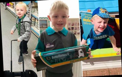 Poundland-obsessed boy, 5, sent official uniform & Employee of the Month badge