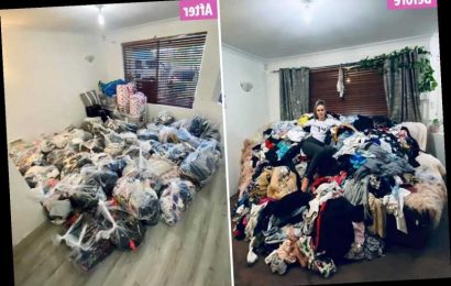 Mum-of-4 reveals HUGE laundry pile that built up over 2 months after she couldn't be bothered to fold clothes