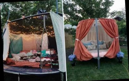 Parents are transforming their old trampolines into comfy summer dens – and they look amazing