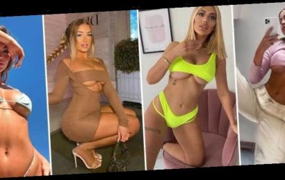 The underboob is back as celebs like Chloe Ferry & Georgia Steel leave little to the imagination in barely-there bikinis