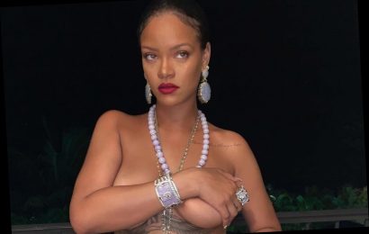 Rihanna slammed for posing topless while wearing just a necklace of Hindu god Ganesha