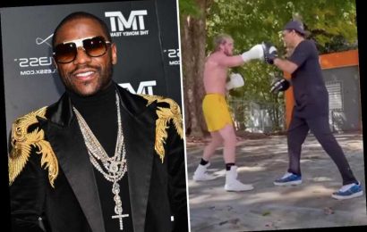 Watch Logan Paul train for Floyd Mayweather as YouTuber says legend 'putting himself in danger' by underestimating him