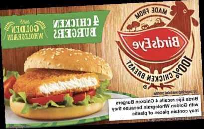 Birds Eye issues recall of chicken burgers amid plastic fears