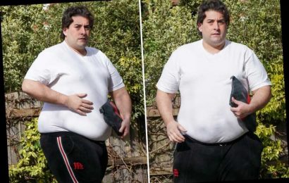 James Argent heads out in Essex after revealing he's 26 stone and needs life-saving gastric band