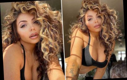 Jesy Nelson strips off for summer as she poses in a bra top saying 'life gets better' in the sunshine
