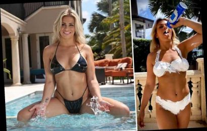 Paige VanZant covers modesty with whipped cream and reveals she's naked 24/7 at home so doesn't send husband nude pics