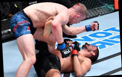 Watch UFC star Grant Dawson brutal hammerfist KO with just ONE-SECOND left as fans blast referee for late stoppage