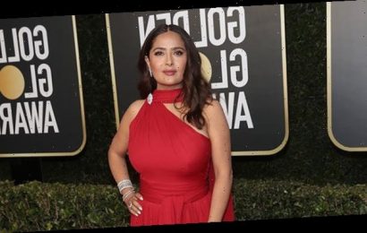 Salma Hayek Is Ravishing In Red With Gorgeous Gown At The Golden Globes