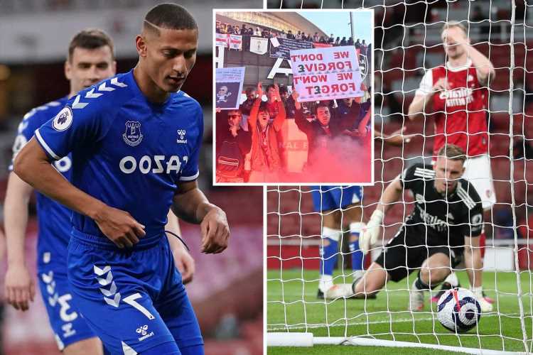 Arsenal 0 Everton 1: Bernd Leno howler gifts Toffees the points amid angry Kroenke out fan protests at the Emirates