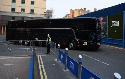 Chelsea kick-off DELAYED as fans protest outside with team bus STUCK and cops make arrests over European Super League