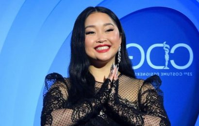 Lana Condor Wore a Lacy Sheer Dress to the 2021 Costume Designers Guild Awards