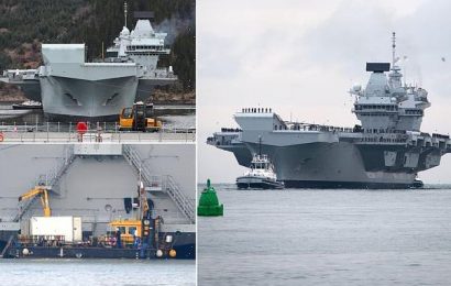 Royal Navy carried out repairs on HMS Queen Elizabeth