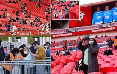 Wembley welcomes back fans after more than year for FA Cup semi-final
