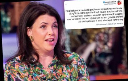 Kirstie Allsopp angrily vows to boycott shops and pubs if government brings in vaccine passports