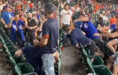 Dodgers fans fighting rivals as they invade Houston with cheating chants