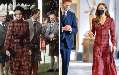 Five times Kate Middleton has paid tribute to her late mother-in-law Princess Diana in chic check prints