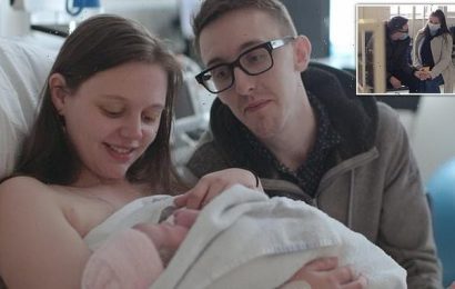 Moment mother, 25, who suffered still birth gives birth to baby girl