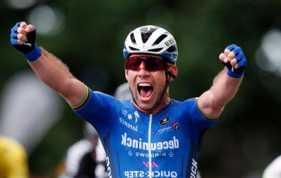 Emotional Mark Cavendish celebrates first Tour de France stage win since 2016