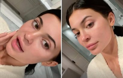 Kylie Jenner goes totally makeup and filter free in new video after sisters Kim and Khloe ripped for editing photos