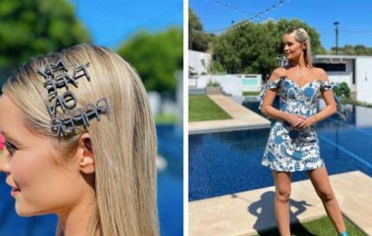 Laura Whitmore rocks a very quirky hairclip as she shares first Love Island look