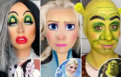 Make-up artist's INCREDIBLE movie transformations – from Shrek to Frozen's Elsa