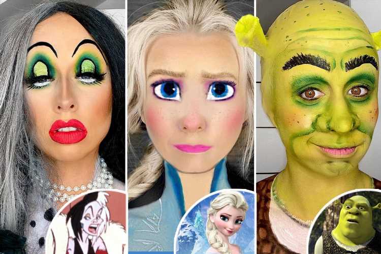 Make-up artist's INCREDIBLE movie transformations – from Shrek to Frozen's Elsa