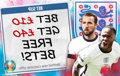 Ukraine vs England special offer – Bet £10 get £40 in free bets on Euro 2020 quarter final