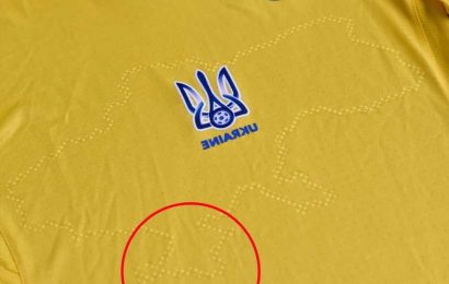Ukraine's Euro 2020 kit sparks outrage in Russia by including Crimea in map of country on front of shirt