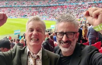 Baddiel and Skinner 'BANNED by Uefa from singing Three Lions before Euro 2020 Wembley final as it'd be unfair on Italy'