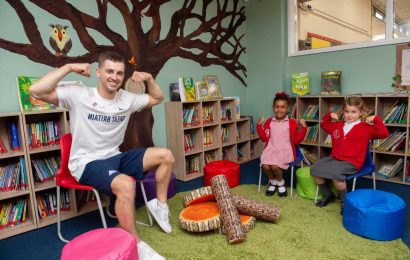 British Olympic hero Max Whitlock meets toughest competition yet – as he's grilled by group of school kids