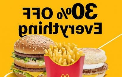 McDonald&apos;s cuts prices by 30% for England v Denmark