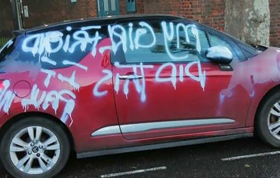 Scorned woman trashes ‘cheating’ man’s Citroen by covering it in brutal insults