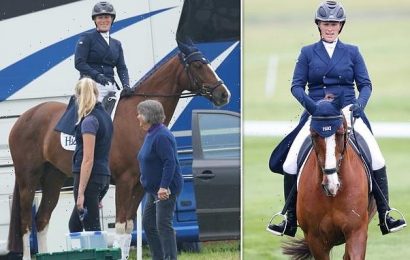 Zara Tindall competes at The Barbury Castle International Horse Trials