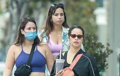 Camila Cabello Rocks A Black Crop Top & Bike Shorts While Hiking With Friends — Photo