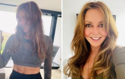 Carol Vorderman: Countdown icon, 60, exposes toned midriff as she lounges in ‘scruffs’