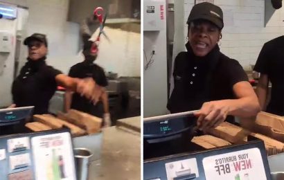 Chipotle worker throws pair of scissors at customer who complained about his food being 20 minutes late