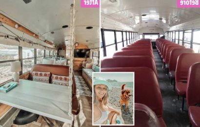 I turned a dilapidated school bus into my dream home to save £4.8k a year on rent – I’ve never been happier
