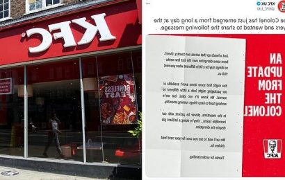 KFC supply crisis as chain warns &apos;some items will be unavailable&apos;