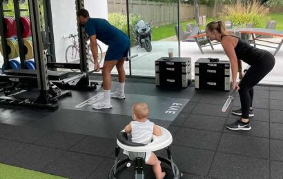 Kate Ferdinand shares rare photo of son Cree as she works out with husband Rio