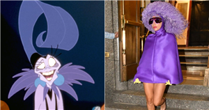 Lady Gaga's Feathered Outfit Reminds Us of Yzma From Disney's The Emperor's New Groove