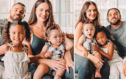 Teen Mom star Cory Wharton and Taylor Selfridge pose for adorable family photo with kids Ryder, 4, and Mila, 1