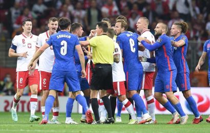 Fifa launch investigation into England and Poland's half-time row and face disciplinary action after pitch bust-up