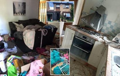 Landlords fill 240 BIN BAGS after winning battle to evict tenant