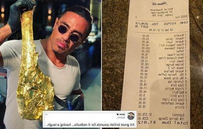 Twitter users left speechless by a receipt from Salt Bae&apos;s restaurant