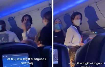 Airline Passenger Pushes COVID Conspiracy On Microphone