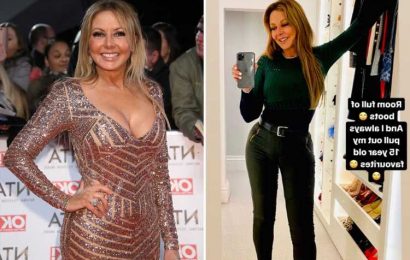 Carol Vorderman says she’s ‘strictly single’ and vows to keep showing off her bum in sexy leather trousers