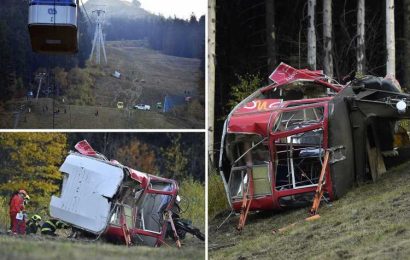 Czech cable car crash – One dead after carriage flew off & smashed into mountain
