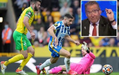Jeff Stelling goes ballistic on Sky Sports at VAR officials after Brighton denied clear penalty against Norwich